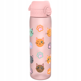 Fľaša na vodu Ion8 I8RF500PRCATS cats 500 ml ružová