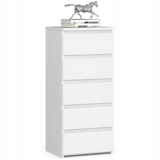 Komoda Akord CL5 40 x 35 x 92cm, matná biela