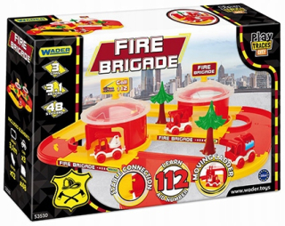 Dráha pre deti, stavebnica - Wader 53510 garážové parkovanie Fire Brigade 3.1m