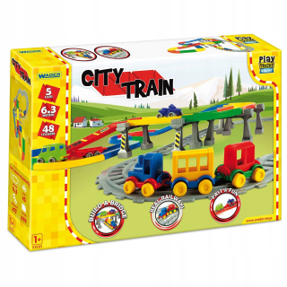 Dráha pre deti, stavebnica - Wader Play Tracks Railway City Railway XXL 6,3m
