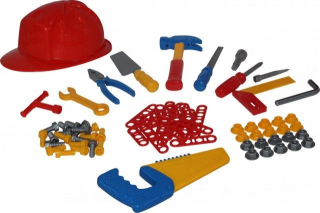 Náradie pre deti - Brodivých vtákov Tool Kit č.8 74el prilba Tools