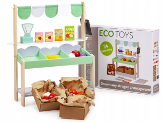 Detská pokladňa - obchod - Greenwoman store Straegan + 37Acces tabule krieda