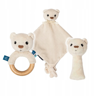 Whisbear deka Plyšová Gryzak Rattle Teddy Bear