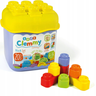 Stavebnica - PAIL 20 KS MÄKKÉ BLOKY CLEMMY ROK 6M +