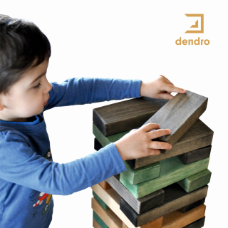 Veľký drevený Jenga Dendro hračky veža