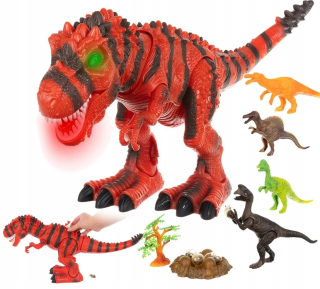 Veľkú dinosaurov T-Rex prechádzky revúcim TOLER vajcia