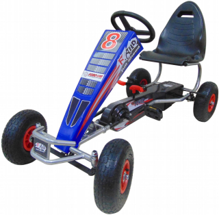 Šľapacia motokára - VEĽKÝ GO KART 5-12 rokov do 60 kg NAFUKOVACIE KOLESÁ