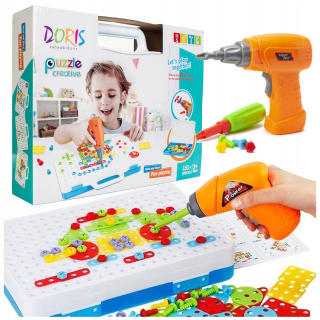 Náradie pre deti - Vŕtať skrutka pre zaskrutkovanie Mosaic puzzle