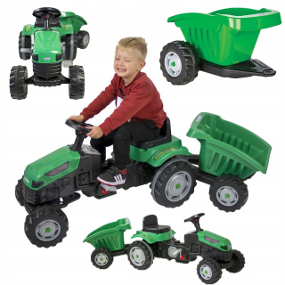 Traktor - WOOPIE OBROVSKÝ TRAKTOR PEDÁLU MAX S PRÍVESOM