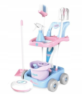 Detská sada na upratovanie - Čistenie vozíka. Robot set. Vysávač