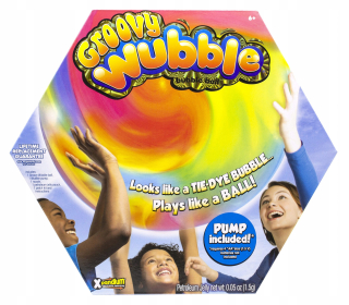 Wubble Dúha Bubble Groovy Modrá + Pump