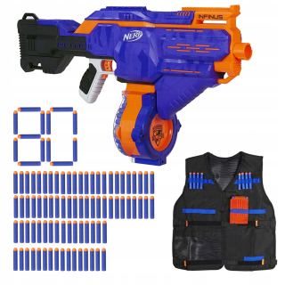 Pištoľ pre deti - Nerf Launcher Automatické Infinus vesta šípky