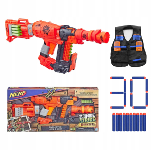 Pištoľ pre deti - Nerf zombie strike nailbiter + add-ons