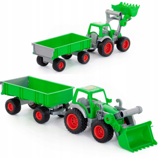 Traktor - Brodivých vtákov 8817 traktor s prívesom 63 cm + loader