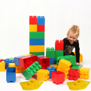 Stavebnicové bloky - Wader Block Kit XXL 24 Elements + 24 konektory