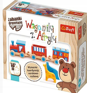 Drevená dráha pre deti - Wagonics z Africkej drevenej fronty, TREFL