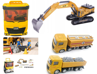 Detský báger - Kufor bager Metal Building Car Figures 8576