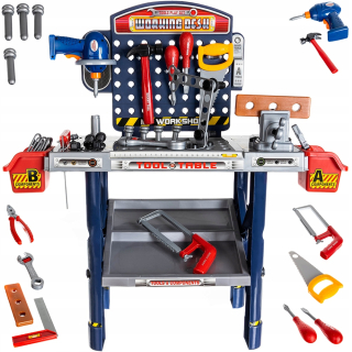 Detská dielňa - DIY workshop nástroj set + 14 el.