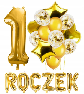 Balóny na párty - Skvelá sada dekorácií balónov na zlatý rok HEL
