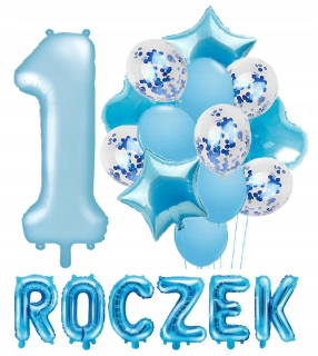 Balóny na párty - Veľký set balónikov ozdôb na jeden-ročný Hel