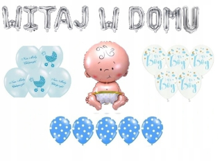 Balóny na párty - Dobrý deň doma set Balóny narodenia Chlapček