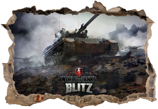 Tapeta do detskej izby - World of Tanks, nástennú maľbu, 3D nálepka, 130x90
