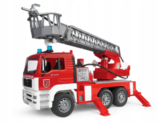 Červené hasičské auto Bruder Man 1:16 s rebríkom