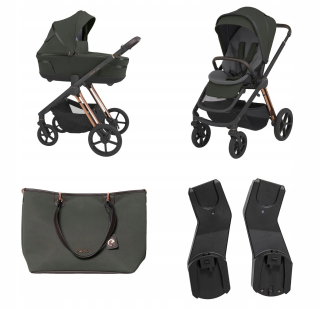Espiro Miloo 2024 kočík 2v1 104 Luxusných zelených adaptérov