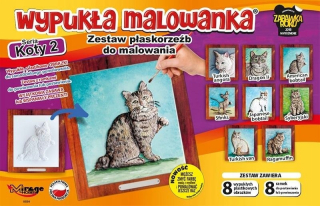 Konvexné maľovanky - Mačky séria 2 Sada 8 designov