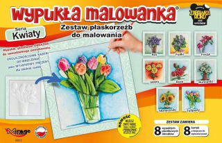 Konvexné maľovanky - Flowers Sada 8 designov