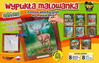Konvexné maľovanky - lesné zvieratá sada 8 vzorov