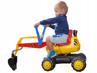 Detský báger - XL Veľký rotačný rýpadlo jezdzik Maxi bager 95cm