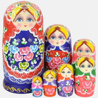 Yakelus 7 kusov, figúrky Matrioska