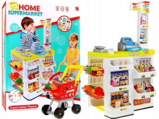 Detská pokladňa - obchod - Zábava v supermarkete veľkým detským obchodom