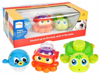 Hračka do vody - Bath toy pretečeniu pyramída korytnačka potápač