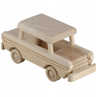 Autíčko pre deti - Drevená hračka auto vozidla trabant eco