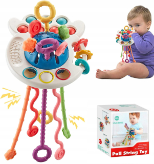 Senzorická hračka - Zmyslová hračka Teether Ratchet Montessori