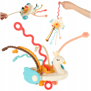 Zmyslová hračka Montessori Teether pre deti labuť