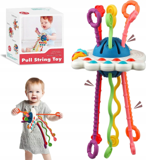Senzorické hračky Strings Montessori pop pre deti.