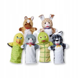 Detské hračky ruky bábky zviera 6ks hračky Melissa a Doug
