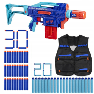 SET NERF ELITE 2.0 STORMCHARGE WILD EDITION + VESTA + 30 ARTS