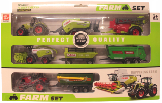 Traktor - Sada 2 traktorov kombinovať metal 4 farma stroj