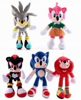 Sada 5x Sonic the Hedgehog Cuddly Teddy Bear 30 cm
