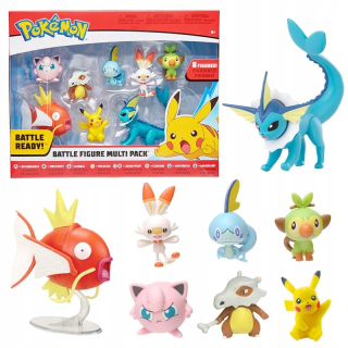 Rozprávková postavička - SADA 8 POKEMON PIKACHU OBRAZOV VAPOREON CUBONE