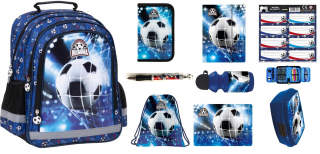 Školský batoh - Sada 9in1 batohu ceruzka Case futbal futbal
