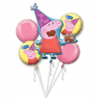 Balóny na párty - Sada fólií Balóniky Peppa Pig 5ks