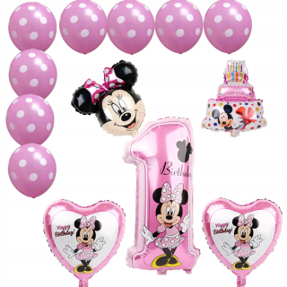 Balóny na párty - Balóny set Minnie 1 rok narodeniny rok