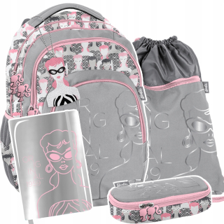 Školský batoh - Beuniq Barbie Face Set batoh vrecko na ceruzku Puzdro