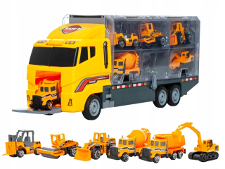 Tatra, nákladné auto - TIR LAWETA truck set + 6 autá auto stroje