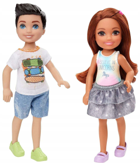 Bábika Barbie - Club set Chelsea a chlapec Mattel korčuliar
